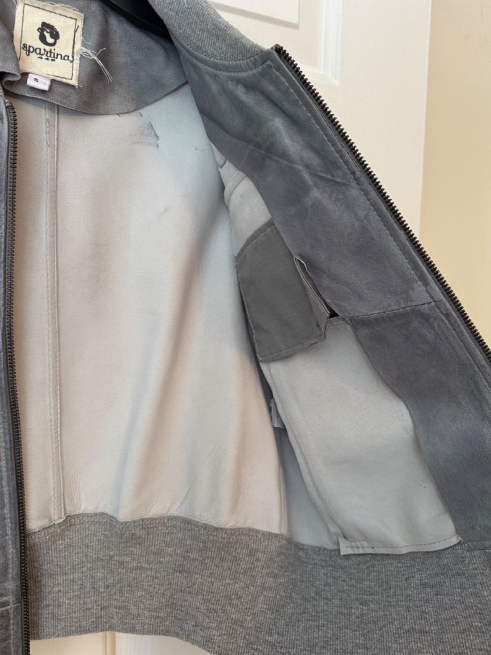 Jordan Leather Jacket Steel- Jakett for Spartina 449 - Picture 5 of 5